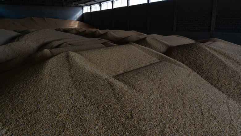 Cereale într-un depozit din Ucraina