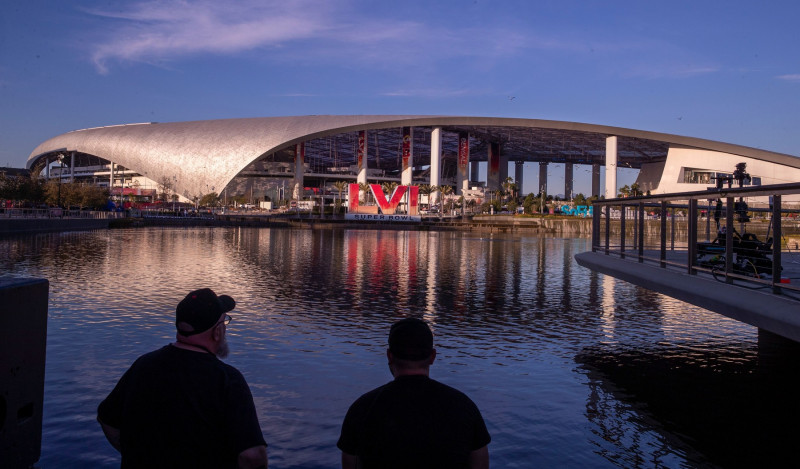 Super Bowl preparations at SoFi Stadium, Sofi Stadium, Los Angeles, California, United States - 09 Feb 2022