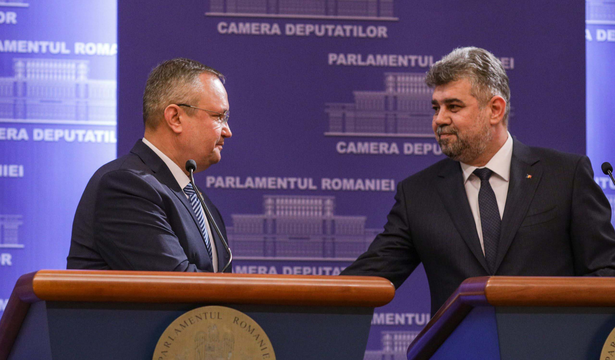 Nicolae Ciucă și Marcel Ciolacu susțin pragul de 9.000 de lei pentru abuzul în serviciu