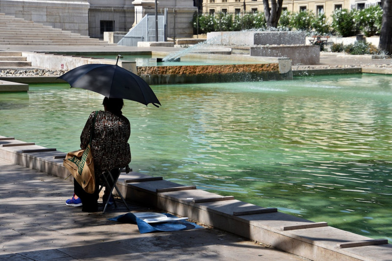 High temperature in Marseille, France - 17 Jun 2022