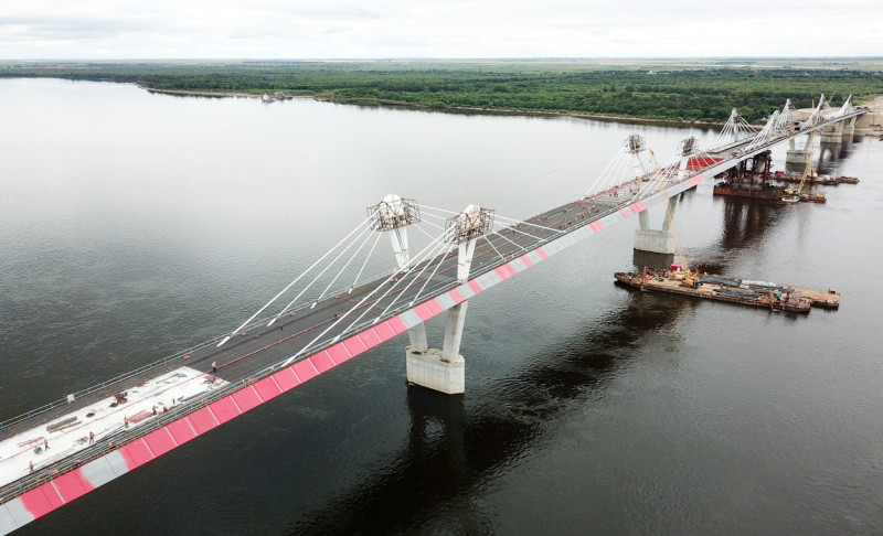 CHINA-HEILONGJIANG-CHINA-RUSSIA HIGHWAY BRIDGE-CONSTRUCTION (CN)