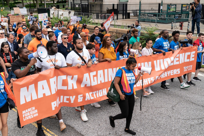Rally and march against gun violence