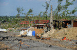 Lysychansk, Ukraine. 19th June, 2022. The bridge from Lysychansk to Severodonetsk is nearly completely destroyed by the war between the Russians and Ukrainian forces. After nearly 5 months of fighting, a continued Russian bombardment has nearly cut off co