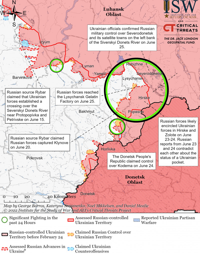 Luhansk Battle Map Draft June 25,2022