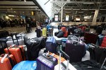 Unpicked baggage left at Heathrow Airport in London, UK