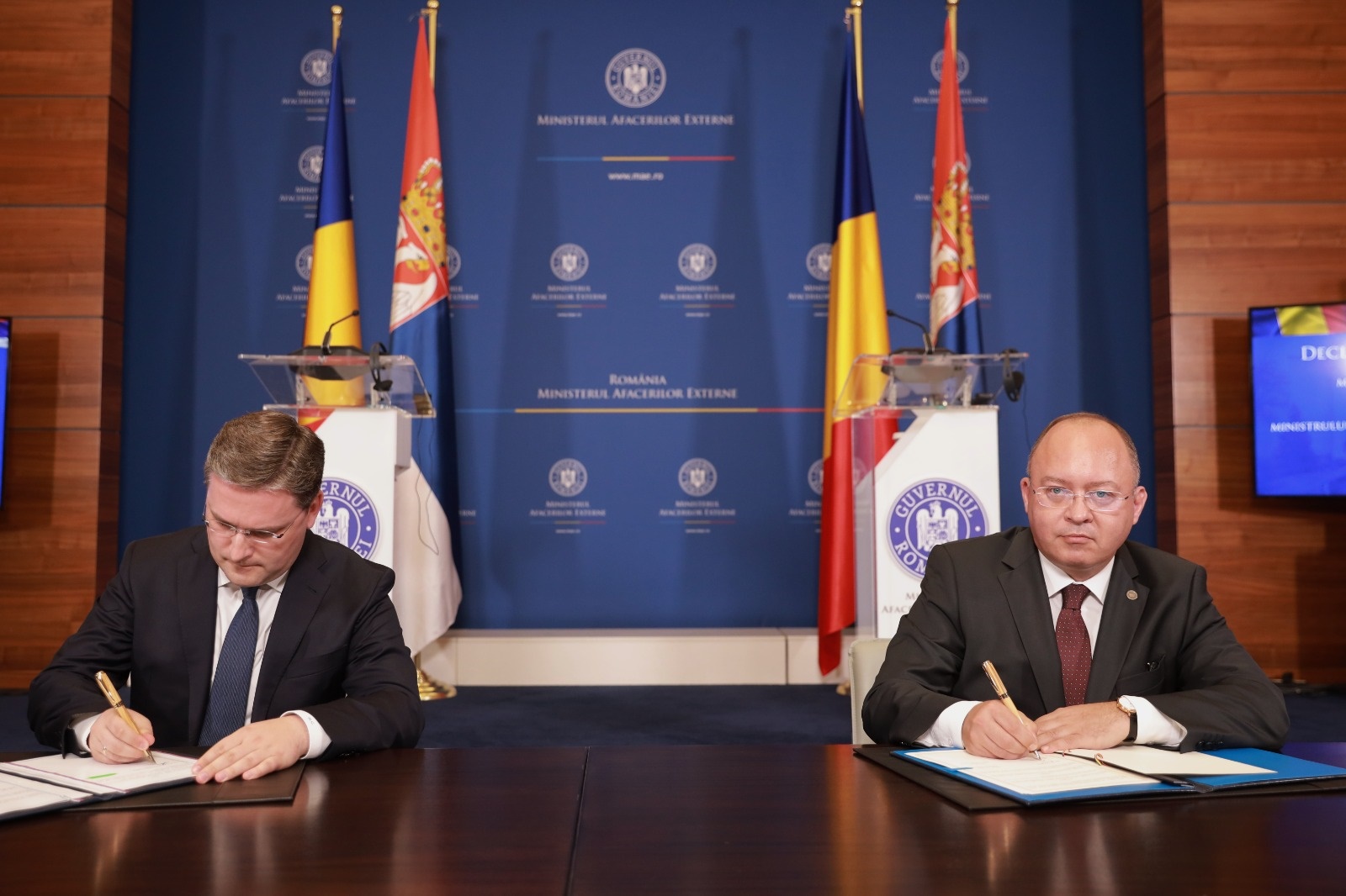 Aurescu s-a întâlnit cu ministrul sârb de Externe: Am soluționat un dosar care exista de foarte mult timp pe agenda bilaterală