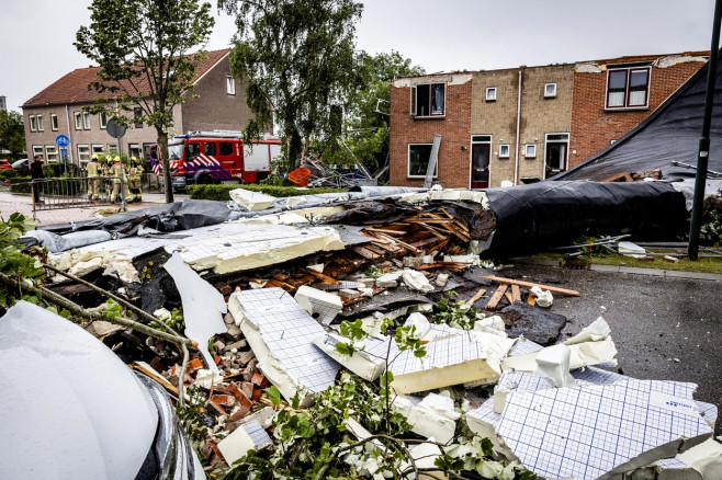 Significant damage by storm Zierikzee