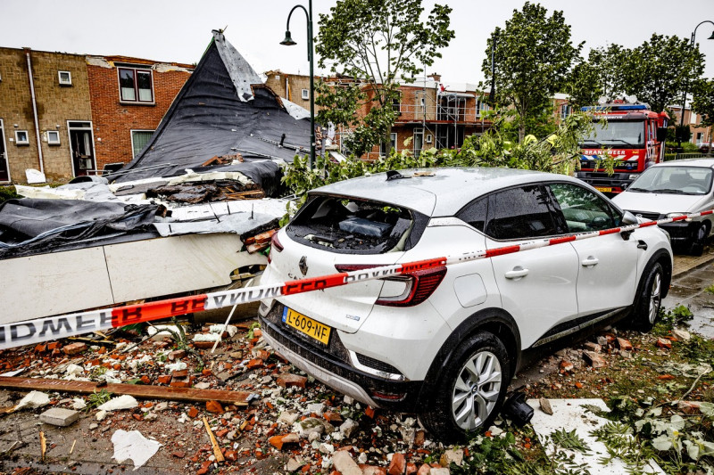 Significant damage by storm Zierikzee