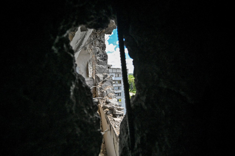 Aftermath of Russian shelling of Orikhiv, Ukraine - 24 Jun 2022