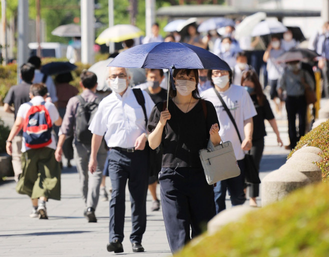 Extremely hot day in Osaka