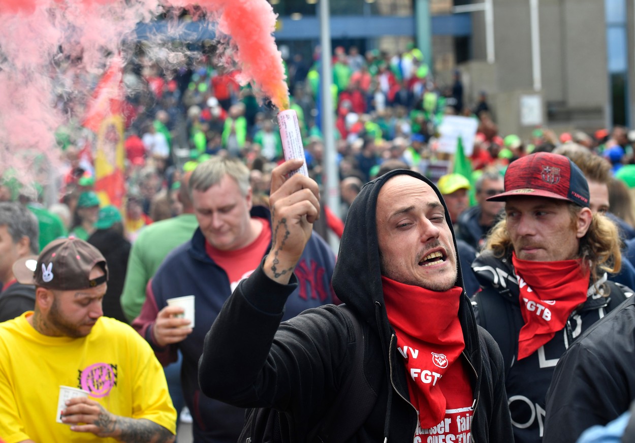 Protest masiv în Belgia, din cauza creșterii prețurilor. Toate zborurile de pe Aeroportul din Bruxelles au fost anulate