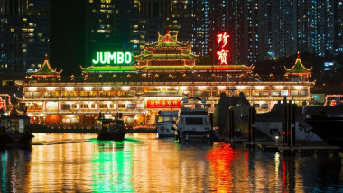The Jumbo floating restaurant. This iconic restaurant and most famous tourist attraction is set to close down permanently, Hong Kong, China.