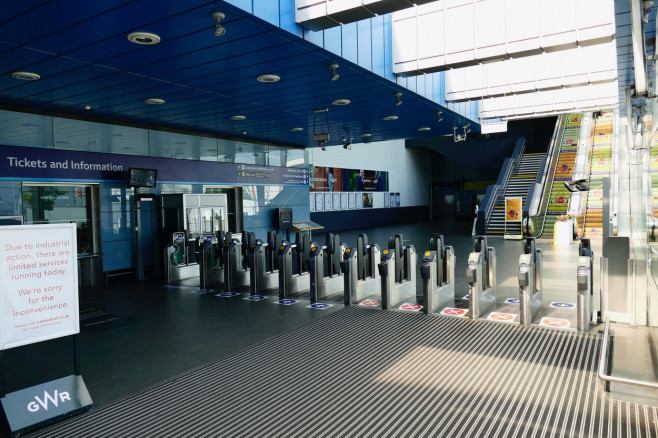 National Rail Strike, Reading, Berkshire, UK - 21 Jun 2022