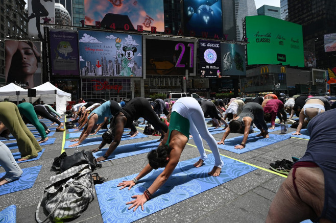 Solstice In Times Square: Mind Over Madness Yoga