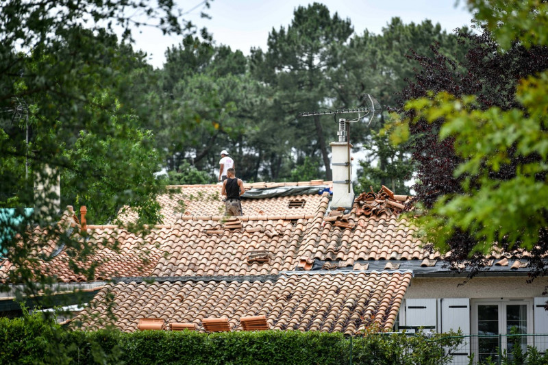 Damage caused by the hailstorm in Gironde