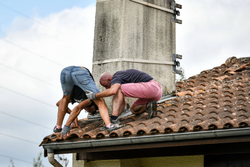 Damage caused by the hailstorm in Gironde