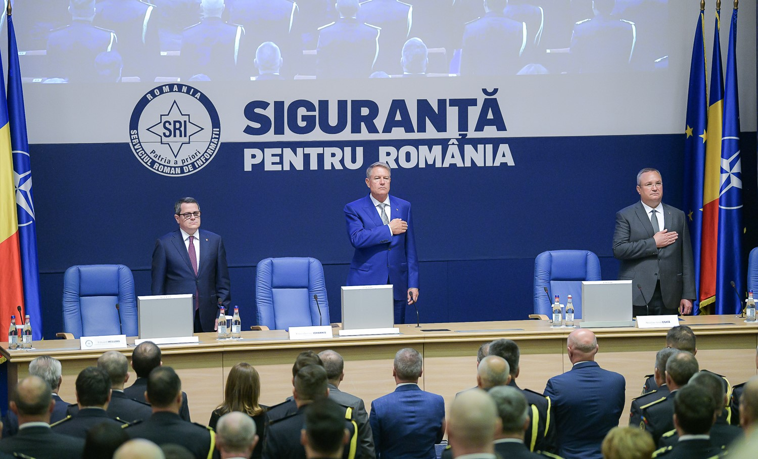 Klaus Iohannis și Nicolae Ciucă au lăudat SRI la bilanțul instituției. Hellvig: „România este un stat sigur”