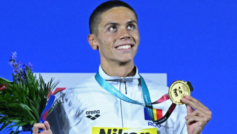 David Popovici este campion mondial și la proba de 100 metri liber