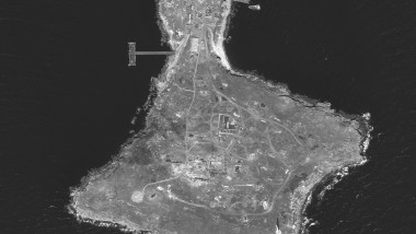 imagine aeriană în infraroșu a Insulei Șerpilor