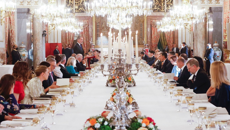 dineul oferit de regele Spaniei participanților la summit-ul NATO de la Madrid