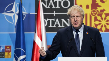 Premierul britanic Boris Johnson, la Madrid, în ultima zi a summitului NATO.
