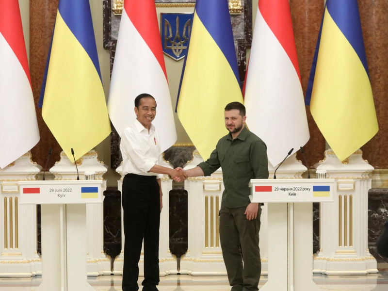 Joint briefing of Presidents of Ukraine and Indonesia in Kyiv
