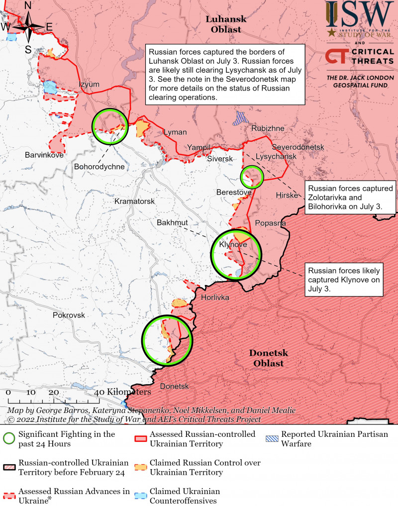 Luhansk Battle Map Draft July 3,2022