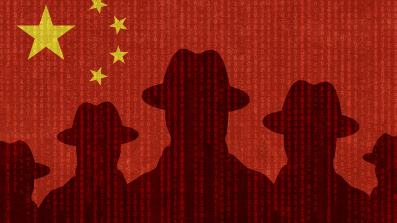 Group of Chinese spies graphic illustration
