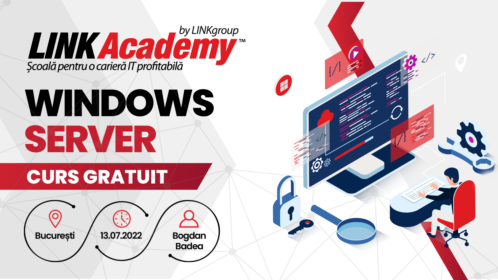 (P) Pășiți în lumea administrării de rețea la cursul gratuit LINK Academy în București
