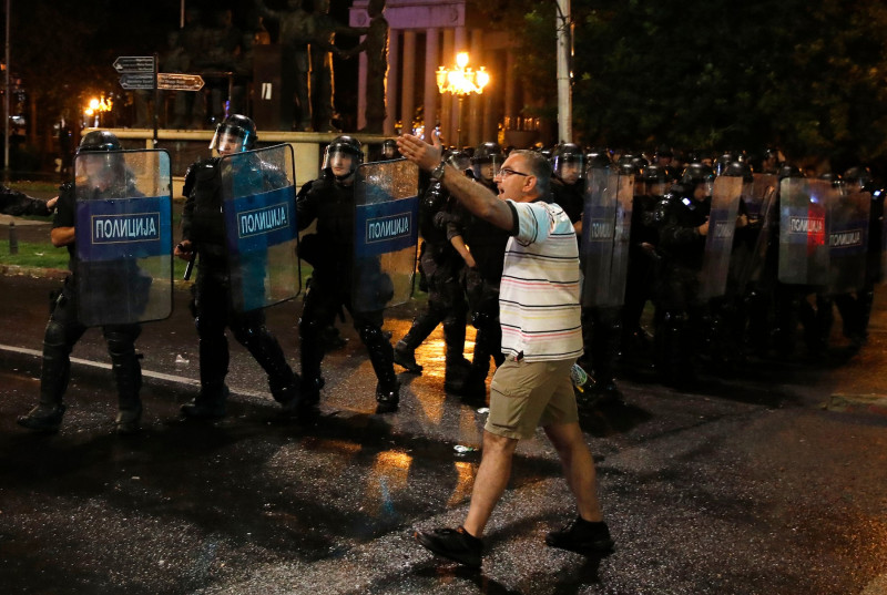 Macedonia de Nord proteste aderare UE