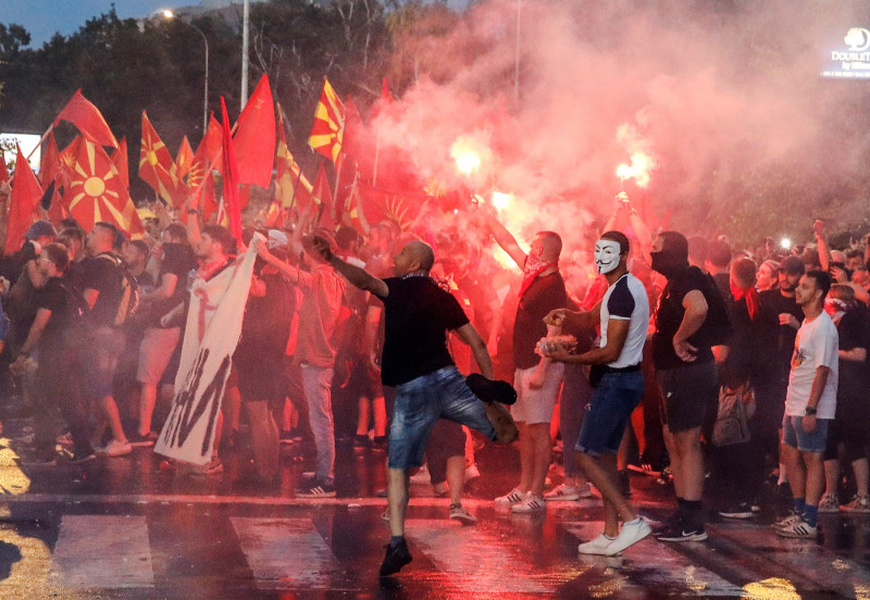 Macedonia de Nord proteste aderare UE