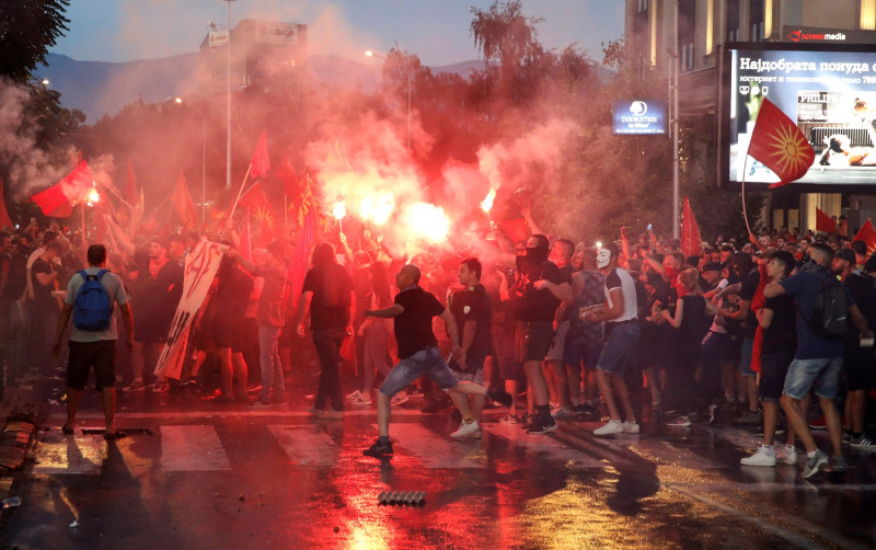 Macedonia de Nord proteste aderare UE