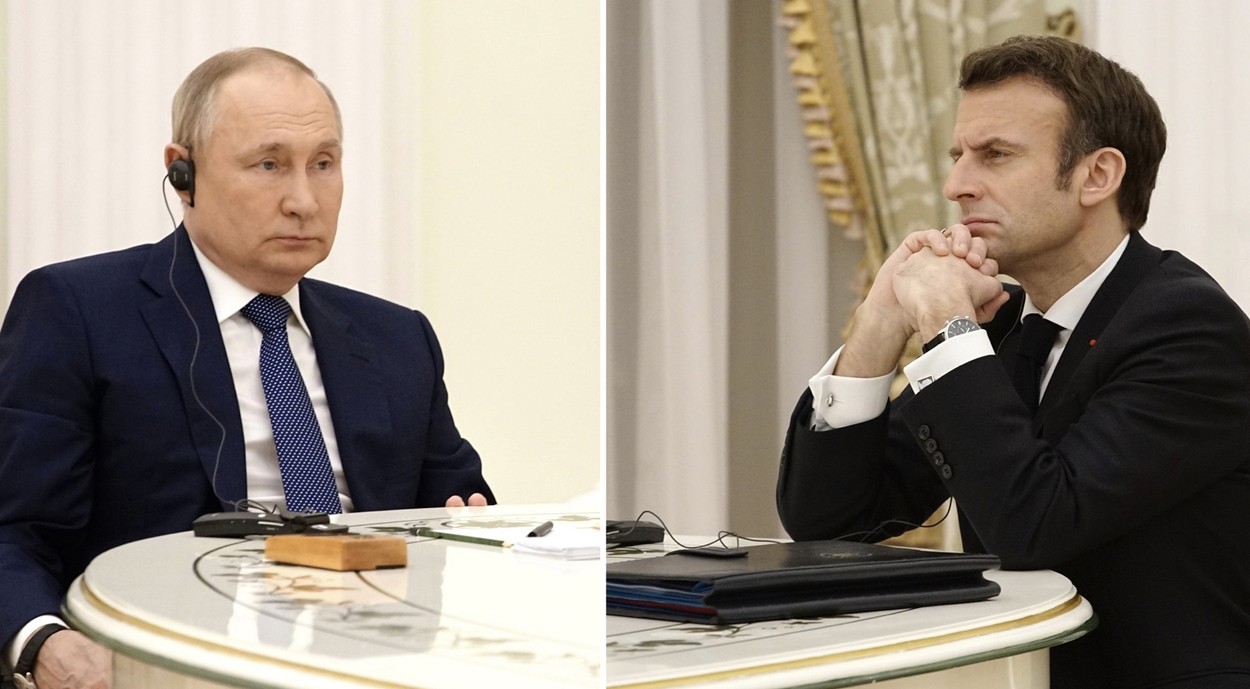 VIDEO. Imaginile care au stârnit furie la Kremlin: ce îi spunea Putin lui Macron cu patru zile înainte de a invada Ucraina