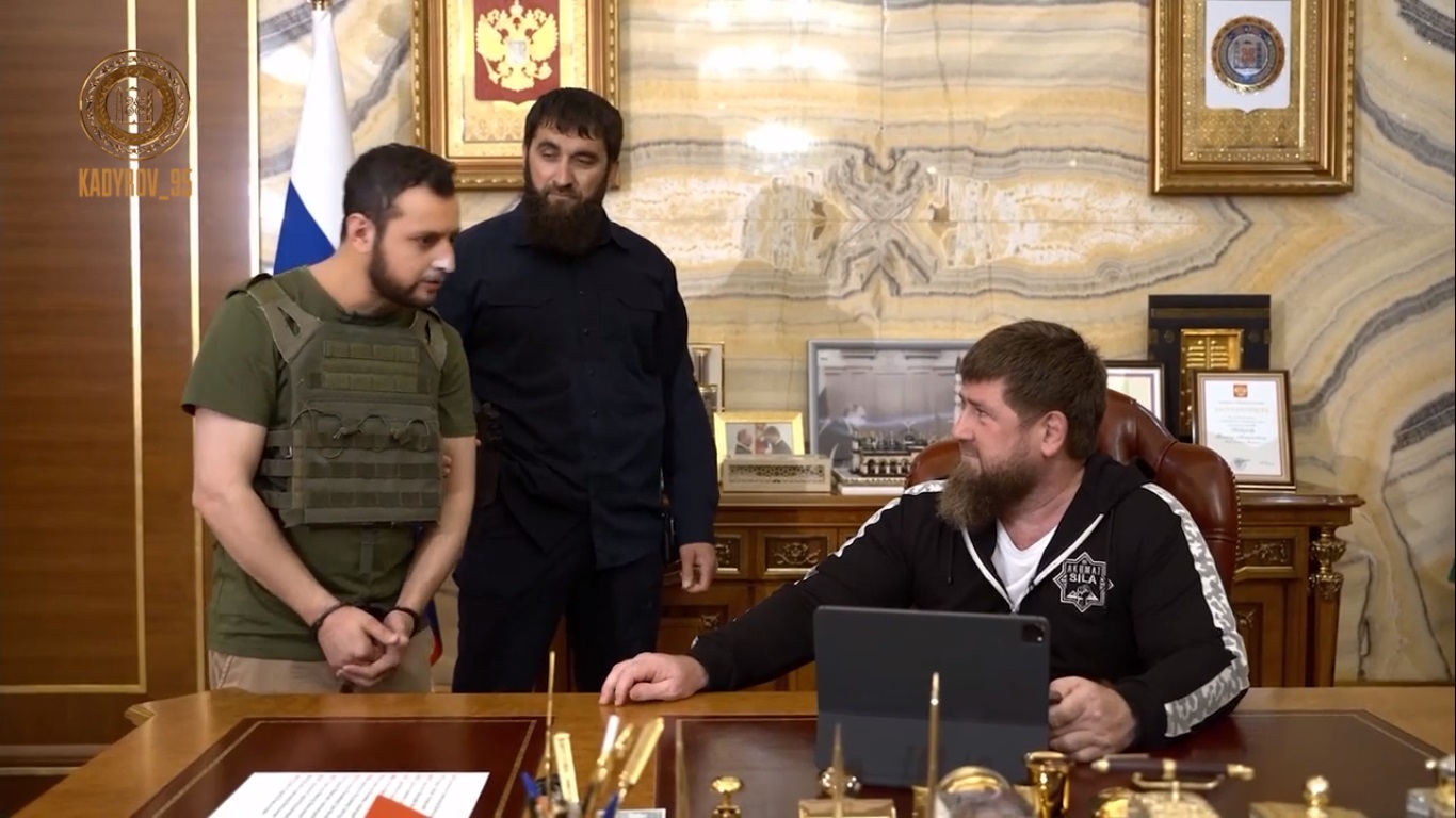 Kadîrov a renunțat la frontul din Ucraina pentru actorie. Liderul cecenilor joacă într-un serial grotesc cu un fals Zelenski