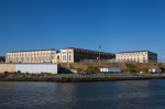 View of San Quentin State Prison from the Larkspur ferry boat, Larkspur Landing, California, United States, North America