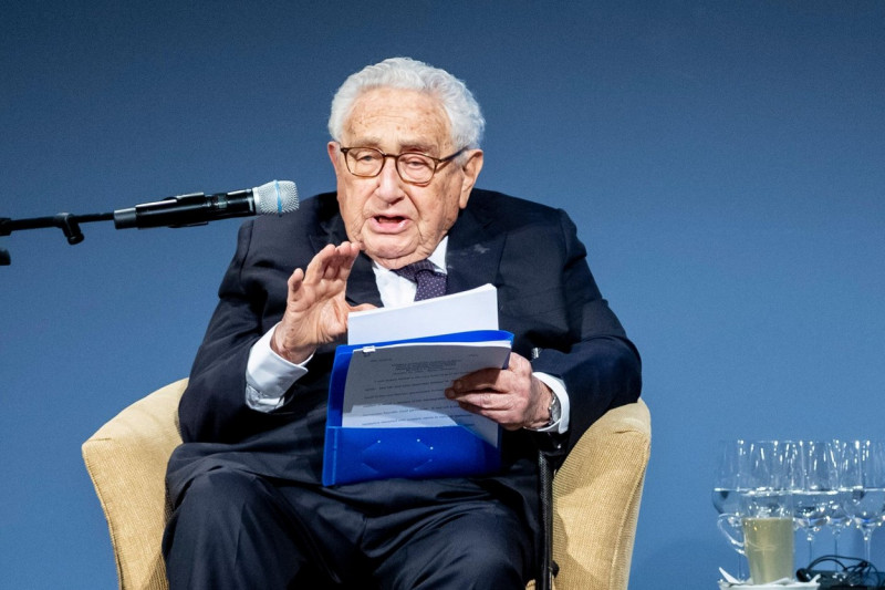 Berlin, Germany. 21st Jan, 2020. Henry A. Kissinger, former US Secretary of State, speaks at the award of the Henry A. Kissinger Prize to the German Chancellor. The prize is awarded annually by the American Academy in Berlin to a renowned personality from