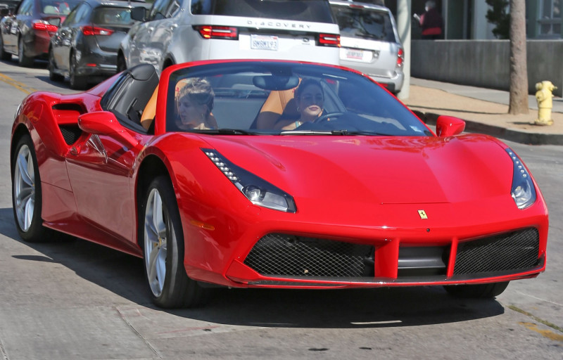 Vanessa Hudgens Out And About Driving Her Red Ferrari In Weho