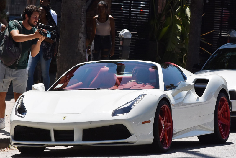 Blac Chyna Wearing Purple Tracksuit In Los Angeles