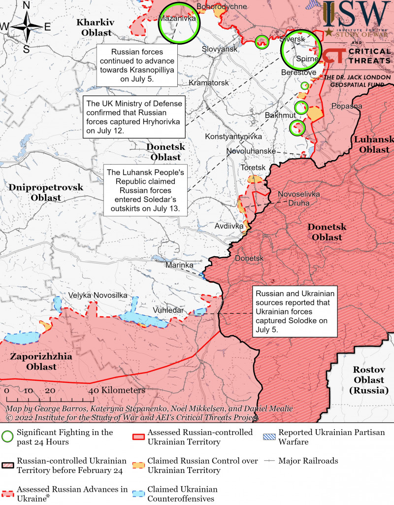 Donetsk Battle Map Draft July 13,2022