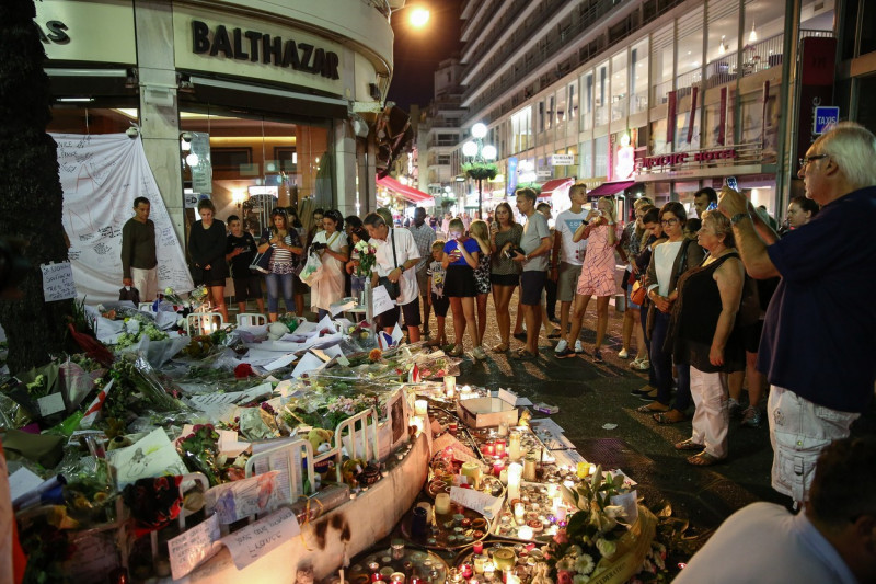 Nice: France Truck Terrorist Attack - Tribute in night