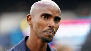 Mo Farah before the Soccer Aid for UNICEF match at The London Stadium, London. Picture date: Sunday June 12, 2022.