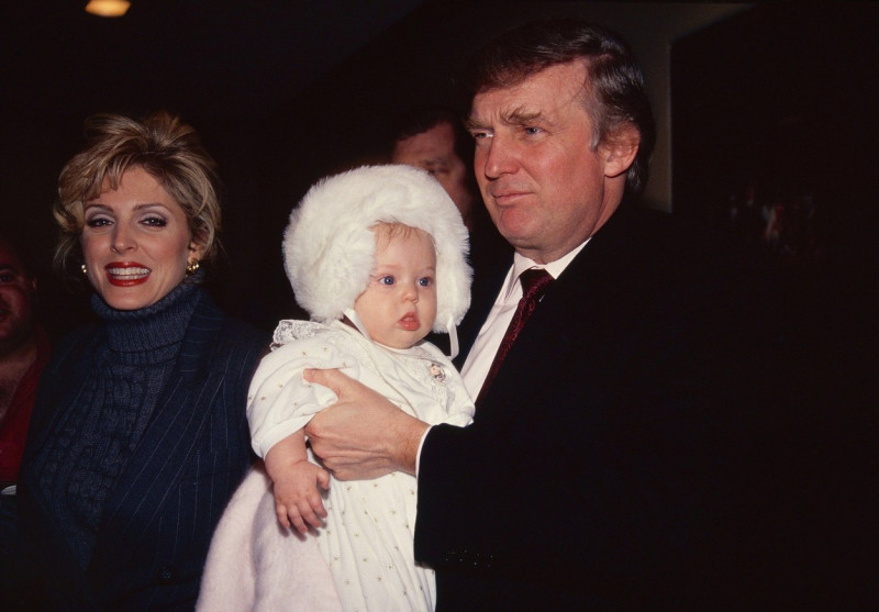 Marla Maples Trump and Donald Trump with daughter Tiffany Trump in New York in March 1994. Photo Credit: Henry McGee/MediaPunch