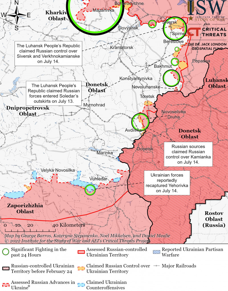 Donetsk Battle Map Draft July 14,2022