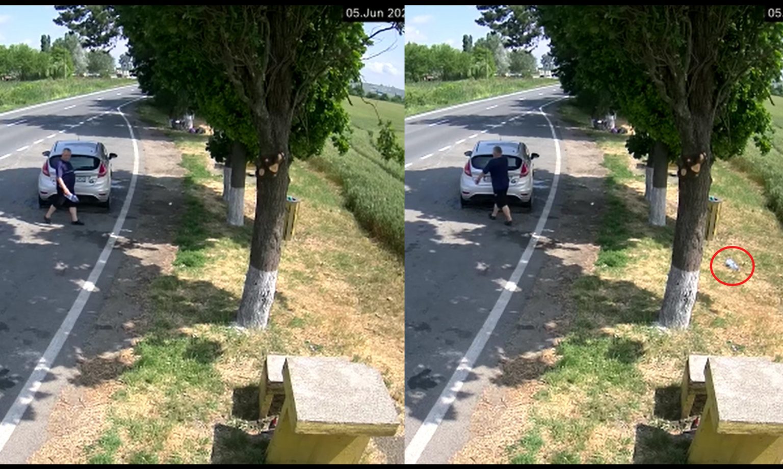 VIDEO Șoferi filmați în timp ce aruncă gunoaie pe marginea drumului, amendați cu 30.000 de lei