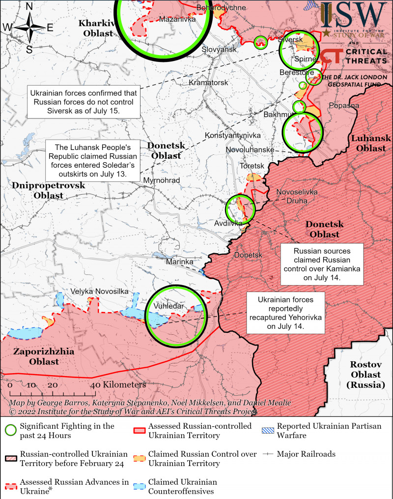 Donetsk Battle Map Draft July 15,2022