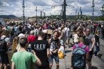 Protest against tax changes in Budapest, Hungary - 12 Jul 2022