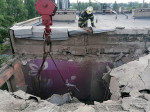 Două persoane au fost ucise sâmbătă în Nikopol de bombardamentele rușilor. Foto-Profimedia (3)