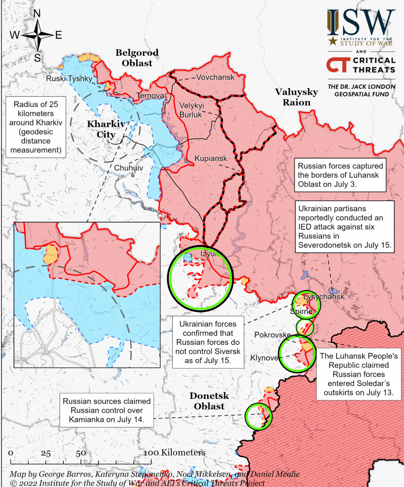 Kharkiv Battle Map Draft July 16,2022
