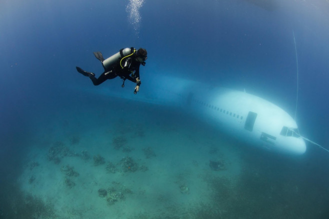 Aqaba, Jordan. 28th Aug, 2019. After 2 day of resting on the seabed the The Lockheed L-1011 Tristar is finally is open to divers. The wreck was scuttled by the The Aqaba Special Economic Zone Authority (ASEZE ) for visiting divers as an artificial reef sy