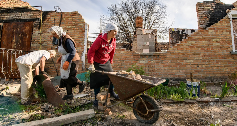 Ruination Of Civil Objects During The Russian Occupation Of Lukashivka Village, Chernihiv Area, Kyiv, Ukraine - 13 May 2022